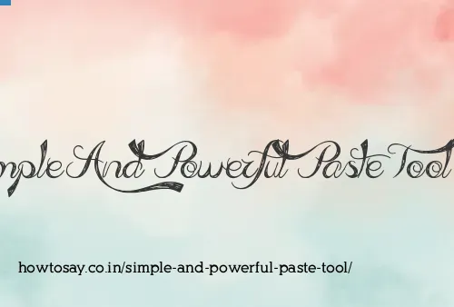 Simple And Powerful Paste Tool