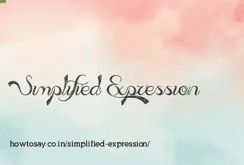 Simplified Expression