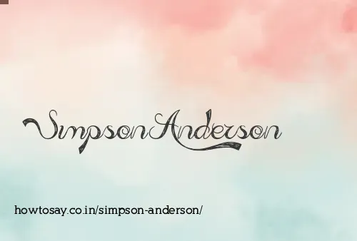 Simpson Anderson
