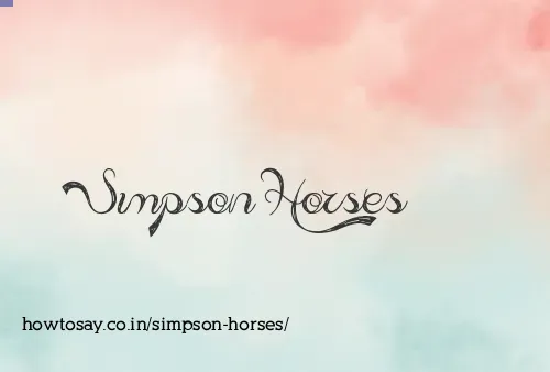 Simpson Horses