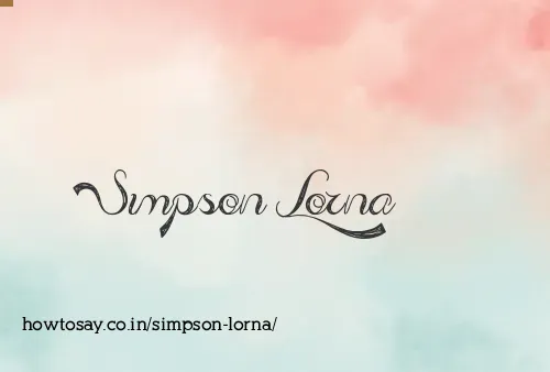 Simpson Lorna