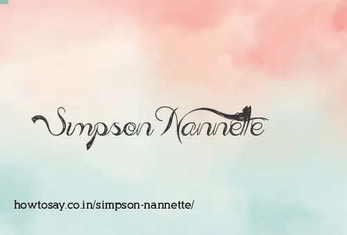Simpson Nannette
