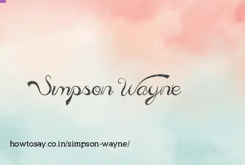 Simpson Wayne