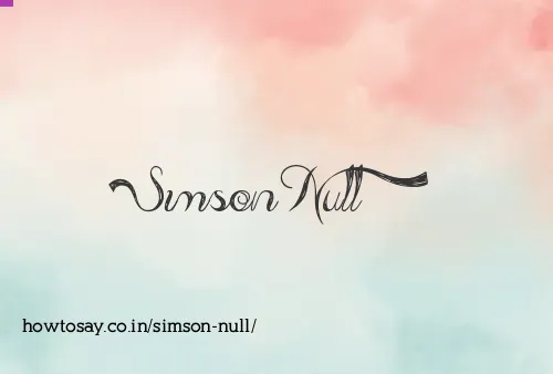 Simson Null