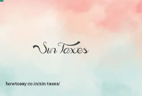 Sin Taxes