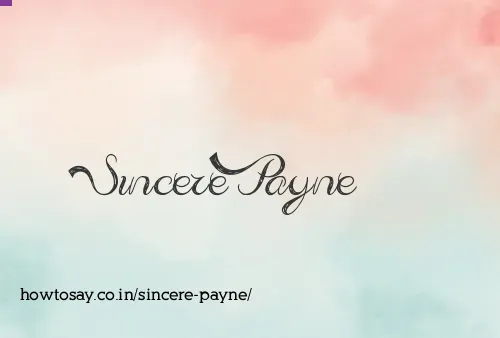 Sincere Payne