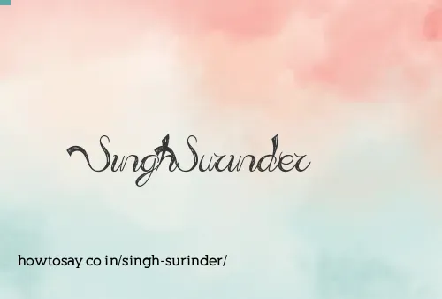 Singh Surinder