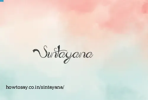 Sintayana