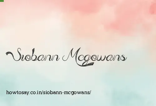 Siobann Mcgowans