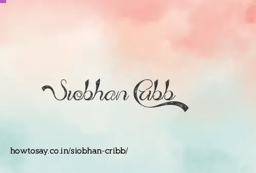 Siobhan Cribb