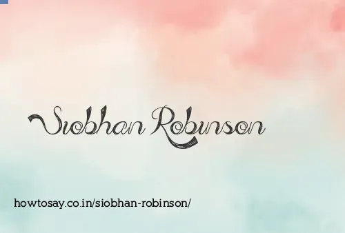 Siobhan Robinson
