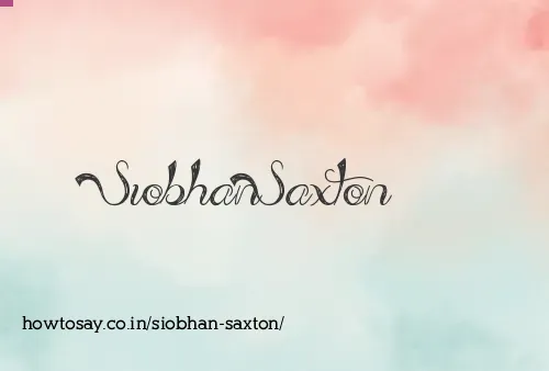 Siobhan Saxton
