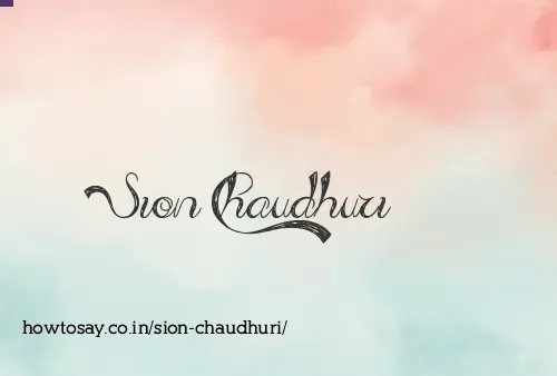 Sion Chaudhuri