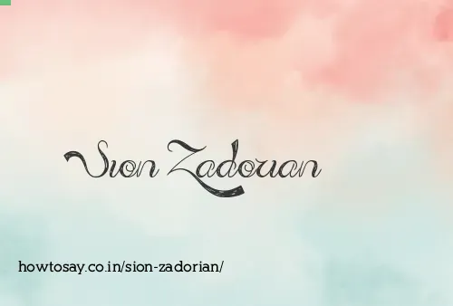 Sion Zadorian