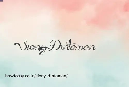 Siony Dintaman