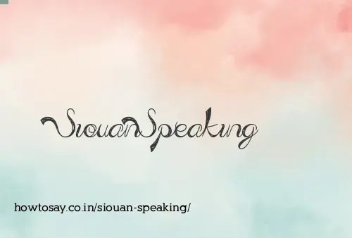 Siouan Speaking