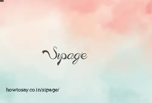 Sipage