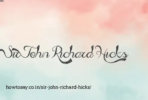 Sir John Richard Hicks