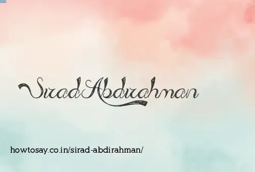 Sirad Abdirahman