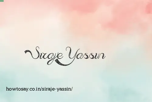 Siraje Yassin