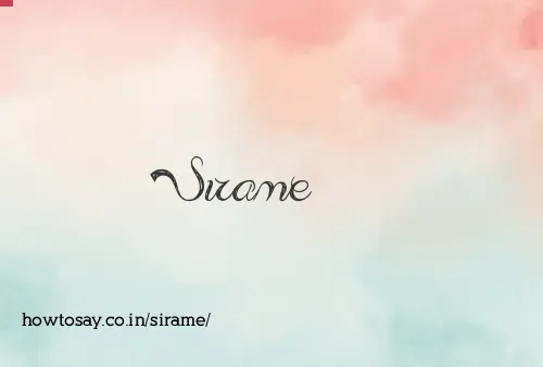 Sirame