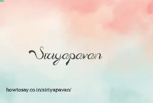 Siriyapavan