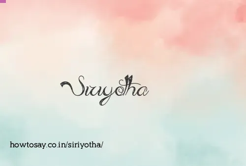 Siriyotha