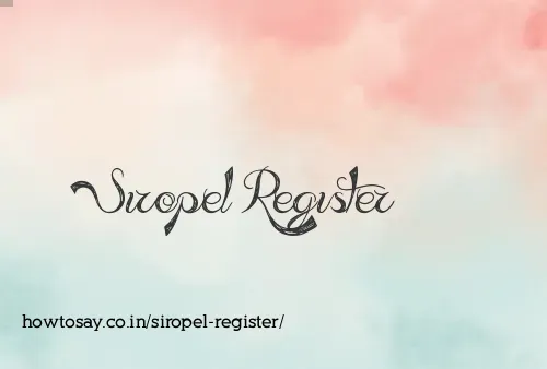 Siropel Register