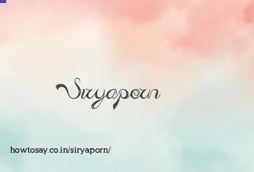 Siryaporn