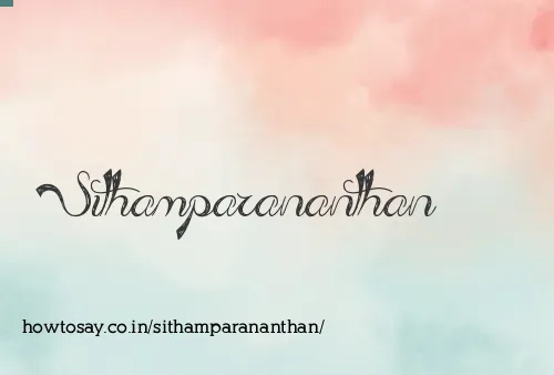 Sithamparananthan