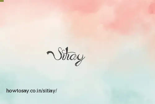 Sitiay