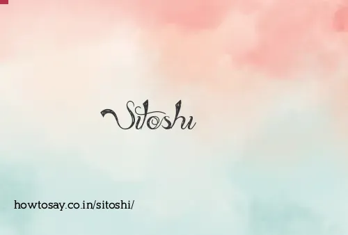 Sitoshi