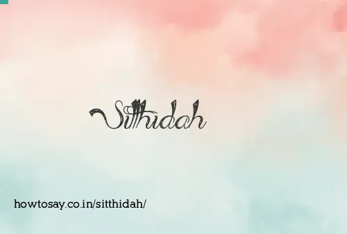 Sitthidah