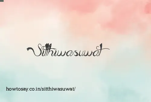 Sitthiwasuwat