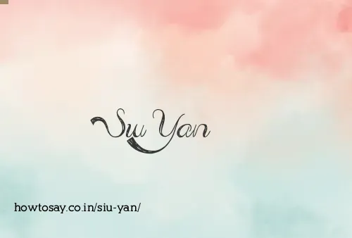 Siu Yan