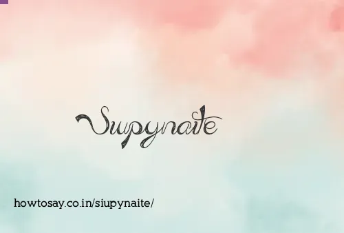 Siupynaite