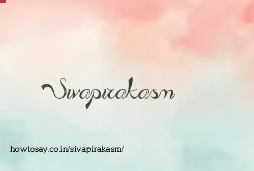 Sivapirakasm