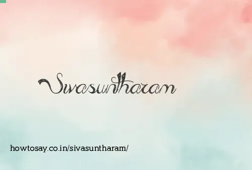 Sivasuntharam