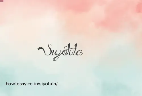 Siyotula
