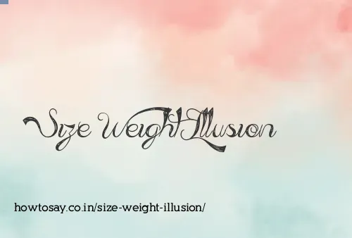 Size Weight Illusion