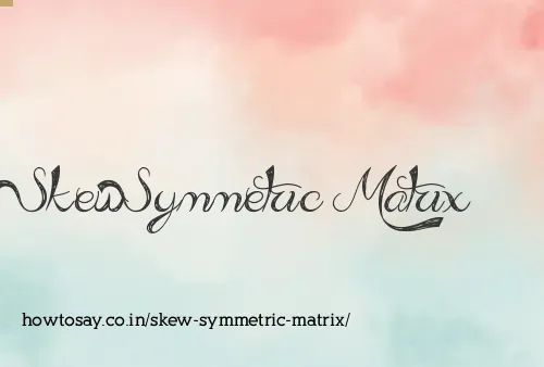 Skew Symmetric Matrix