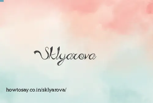 Sklyarova