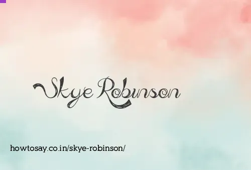 Skye Robinson