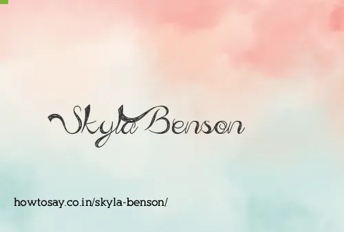 Skyla Benson