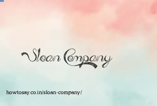 Sloan Company