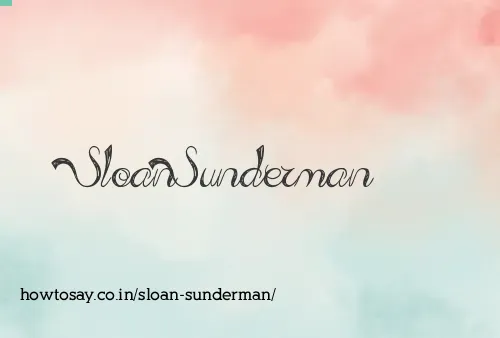 Sloan Sunderman
