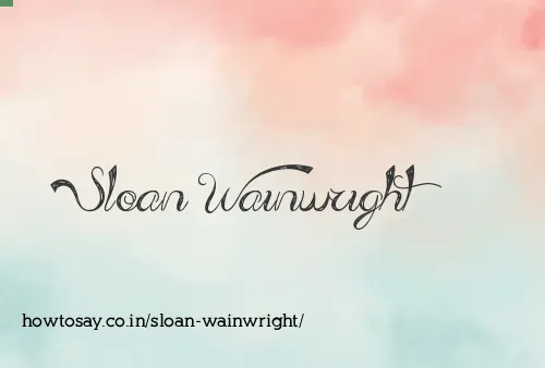 Sloan Wainwright