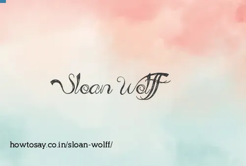 Sloan Wolff