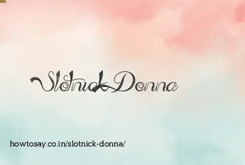 Slotnick Donna
