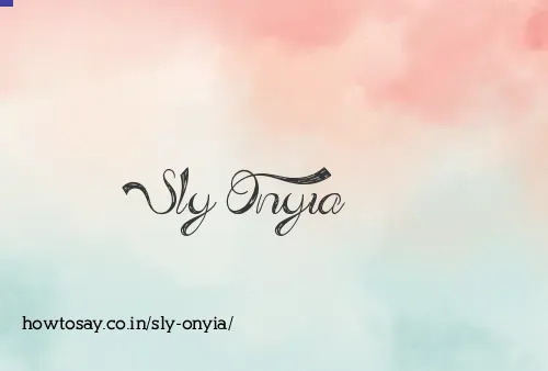 Sly Onyia